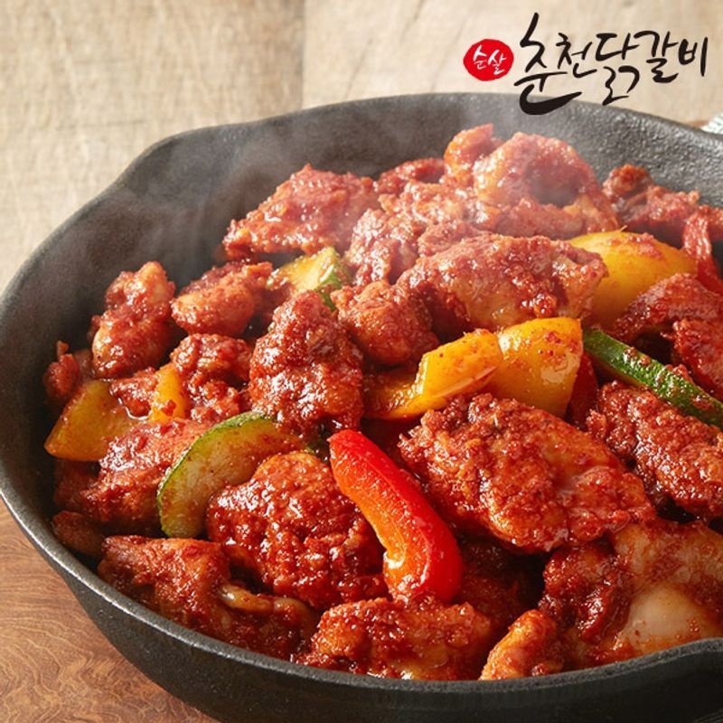 [2+2 총 4팩]국내산 닭으로 만든 순살 춘천닭갈비 500g x 4팩