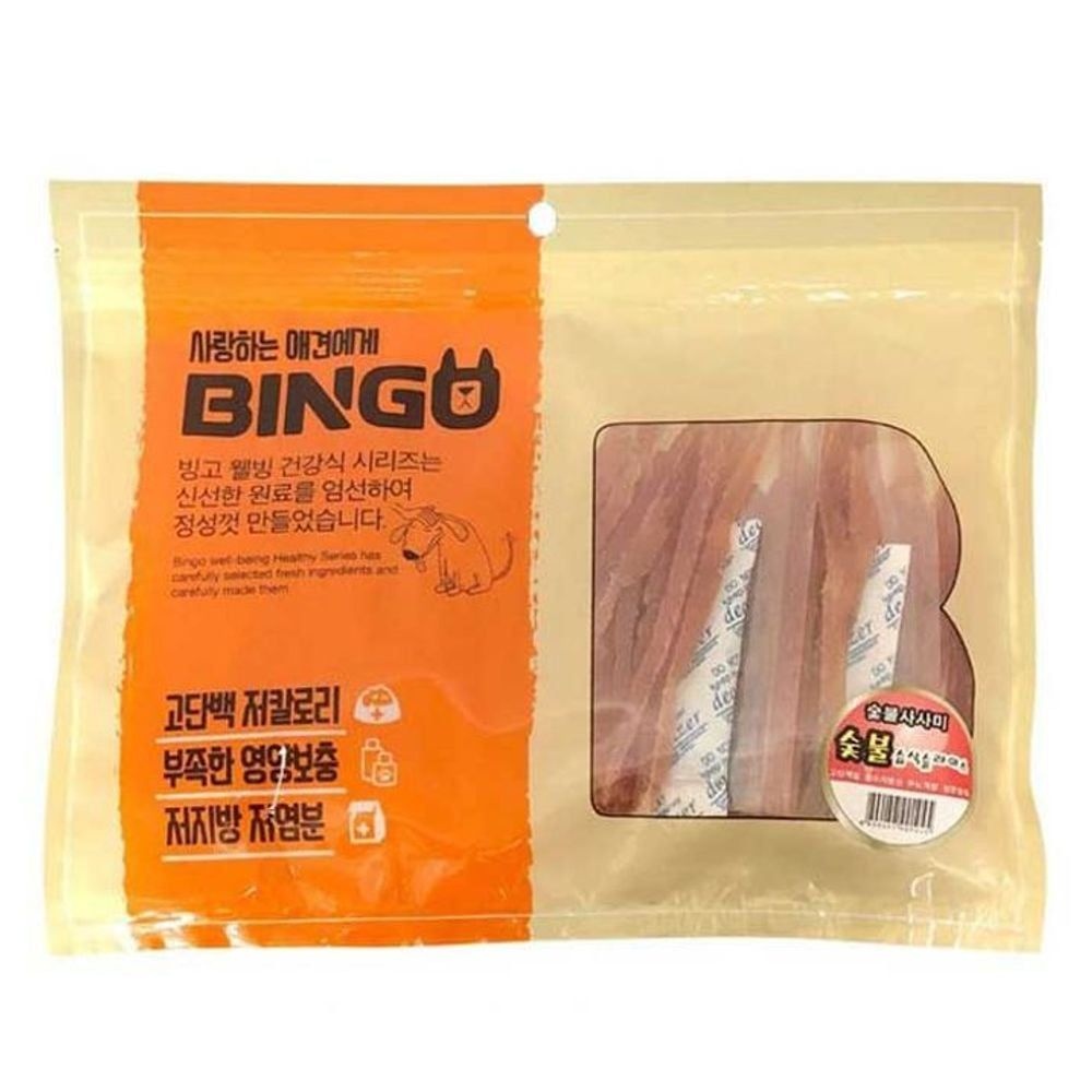 애견간식 빙고 숯불 습식 슬라이스 400g 10팩 1타