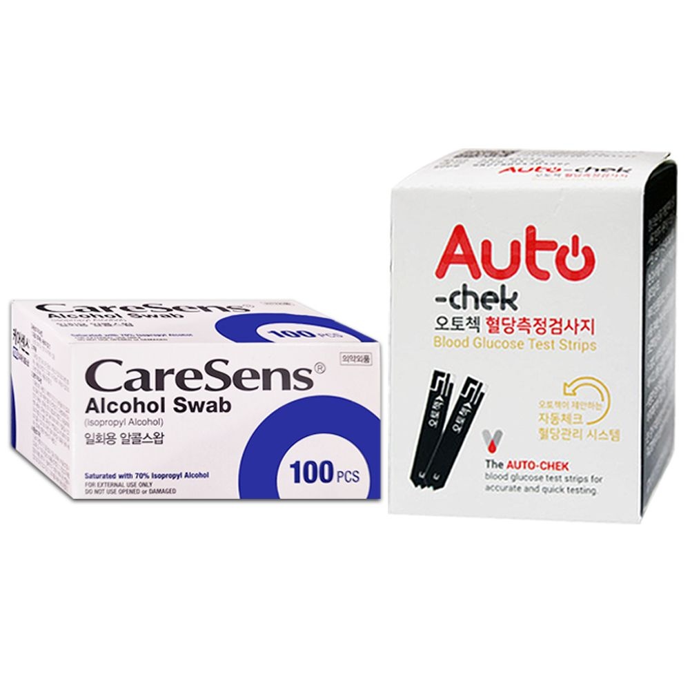 아이센스 오토첵 혈당시험지 50매 +알콜솜100매 당체크지 임당 검사지 D