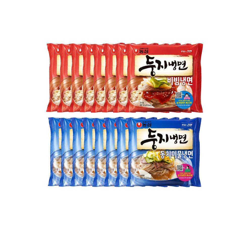 농심 둥지냉면 비빔냉면8봉+동치미8봉(총16봉)
