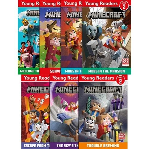 Mojang AB Minecraft Young Readers Level 2 페이퍼백 7종 세트 Mojang AB (734267)