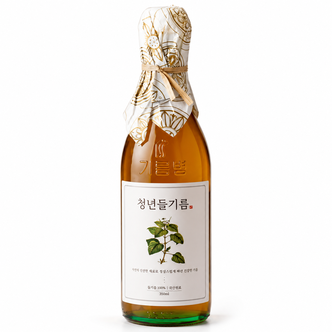 저온압착 100% 통참깨 청년 들기름 350ml 1개