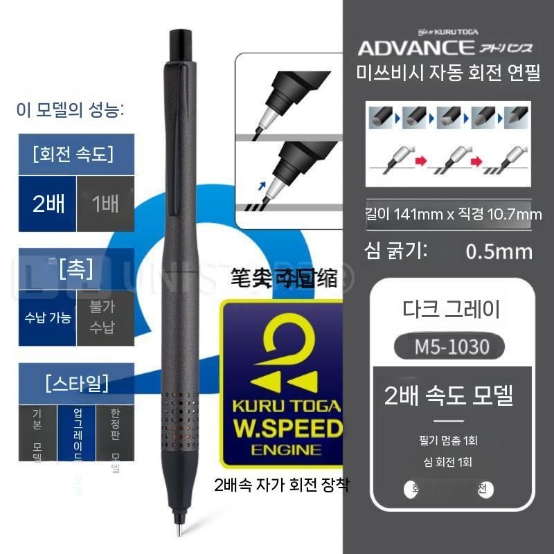 [리리의세계협력][해외] 쿠루토가 다이브 M5 HB 수능샤프 오렌지 단품 글로우 5000 M5-5000 선셋