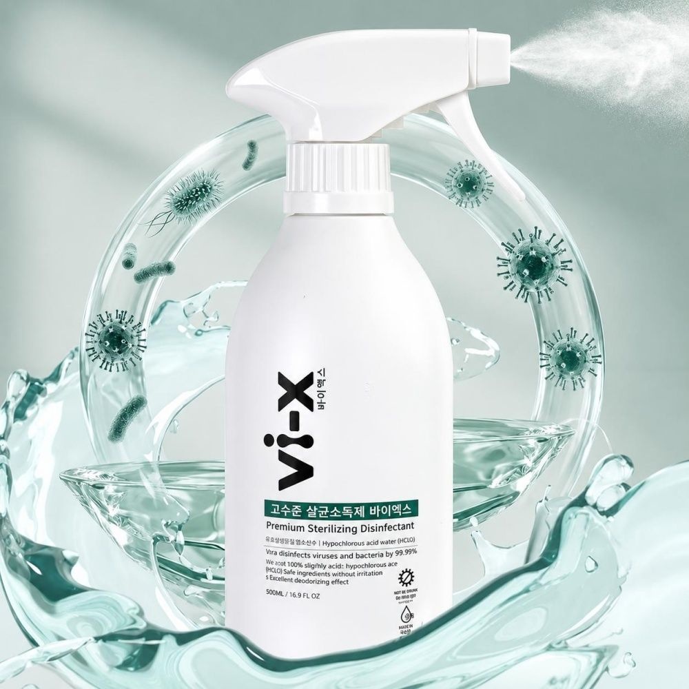 차아염소산수 살균소독제 분사형 500ml 주방 냉장고 식탁 조리도구 다용도 소독수 리필형 선택가능