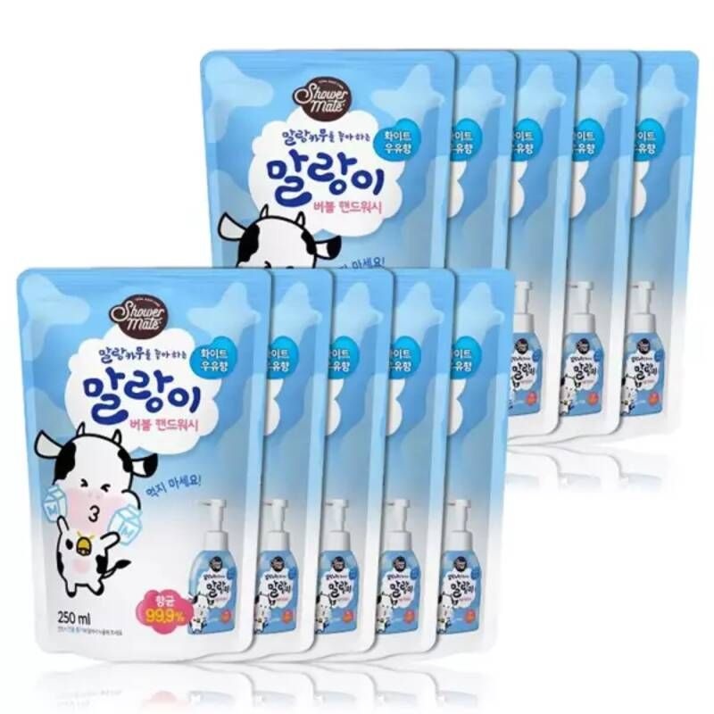 샤워메이트 말랑이 핸드워시 화이트 리필 250ml x 10개