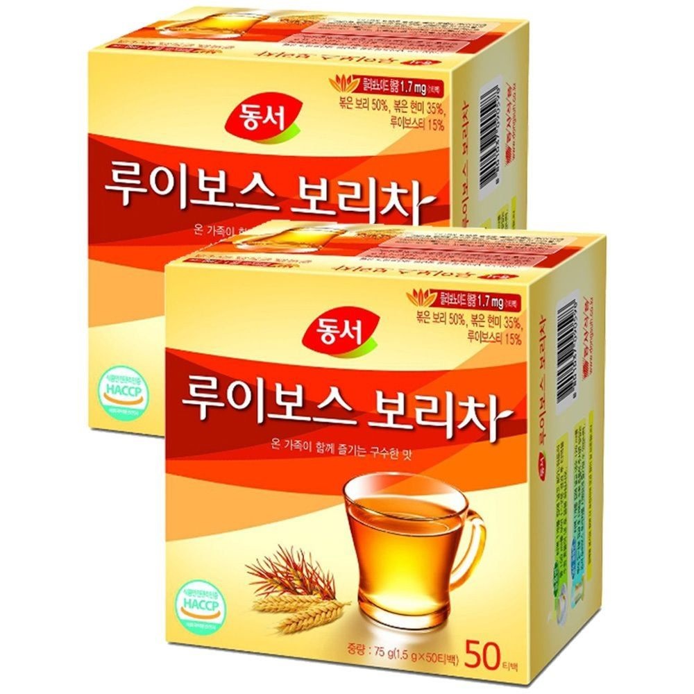 동서식품 루이보스 보리차 1.5g  50개x2개 보리차티백
