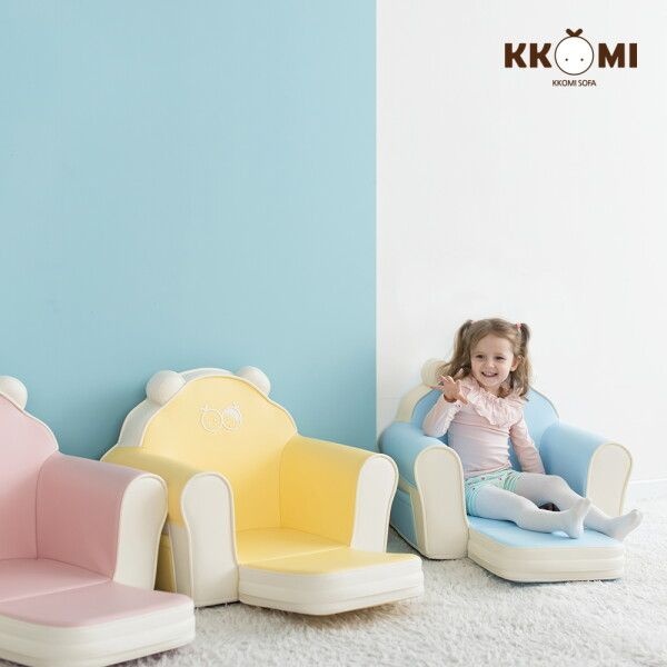 [꼬미] KKOMI 국내수제 유아동 캔디소파 3color (핑크,옐로우,블루)