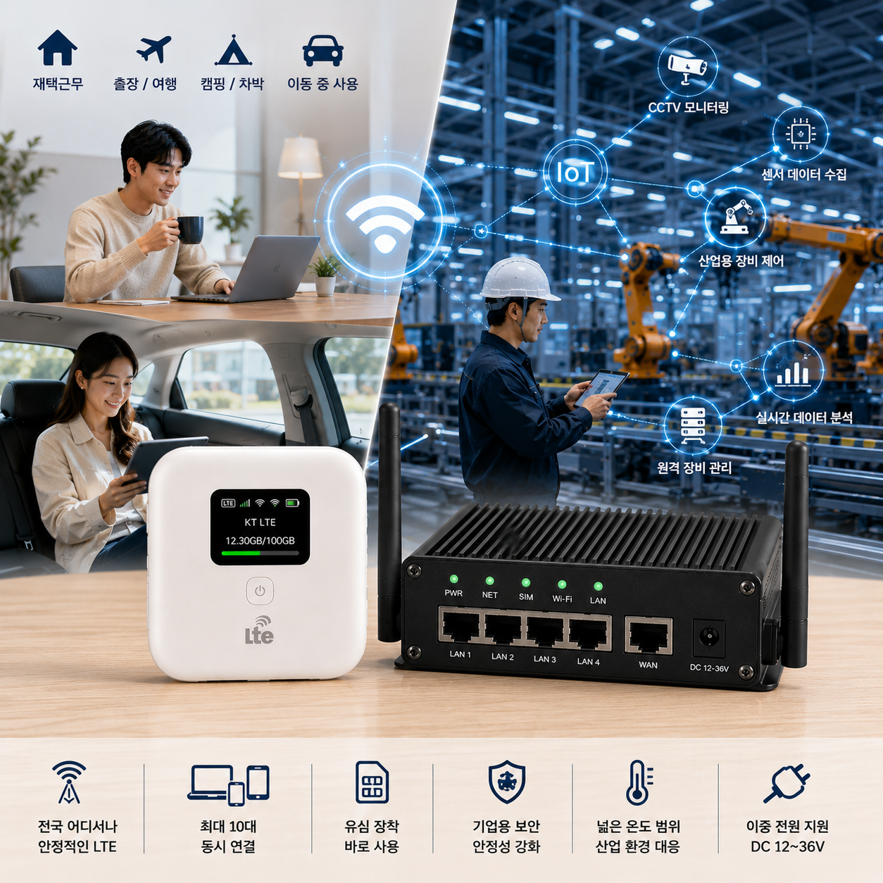 LG유플러스 계측장비 인터넷 LTE 5G 산업용 라우터 원격계측 데이터수집 무선인터넷