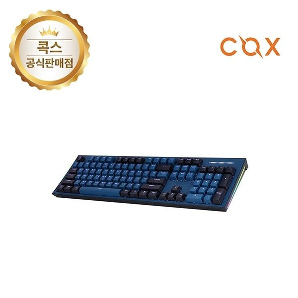 UnKnown COX 유선 기계식 키보드 CK01 사이드 RGB ABS 축교환 적축 네이비USB 4053399
