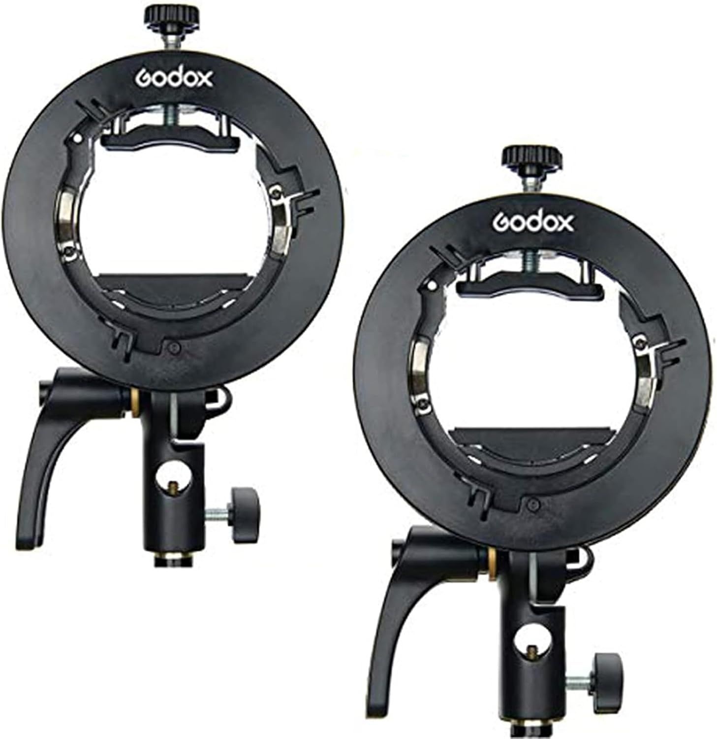 고독스 2pcs 보웬스 마운트, 방향 조절 가능한 핸들, V1 AD200Pro II 등 원형 헤드 플래시 및 AD400Pro AD200 V860III V480