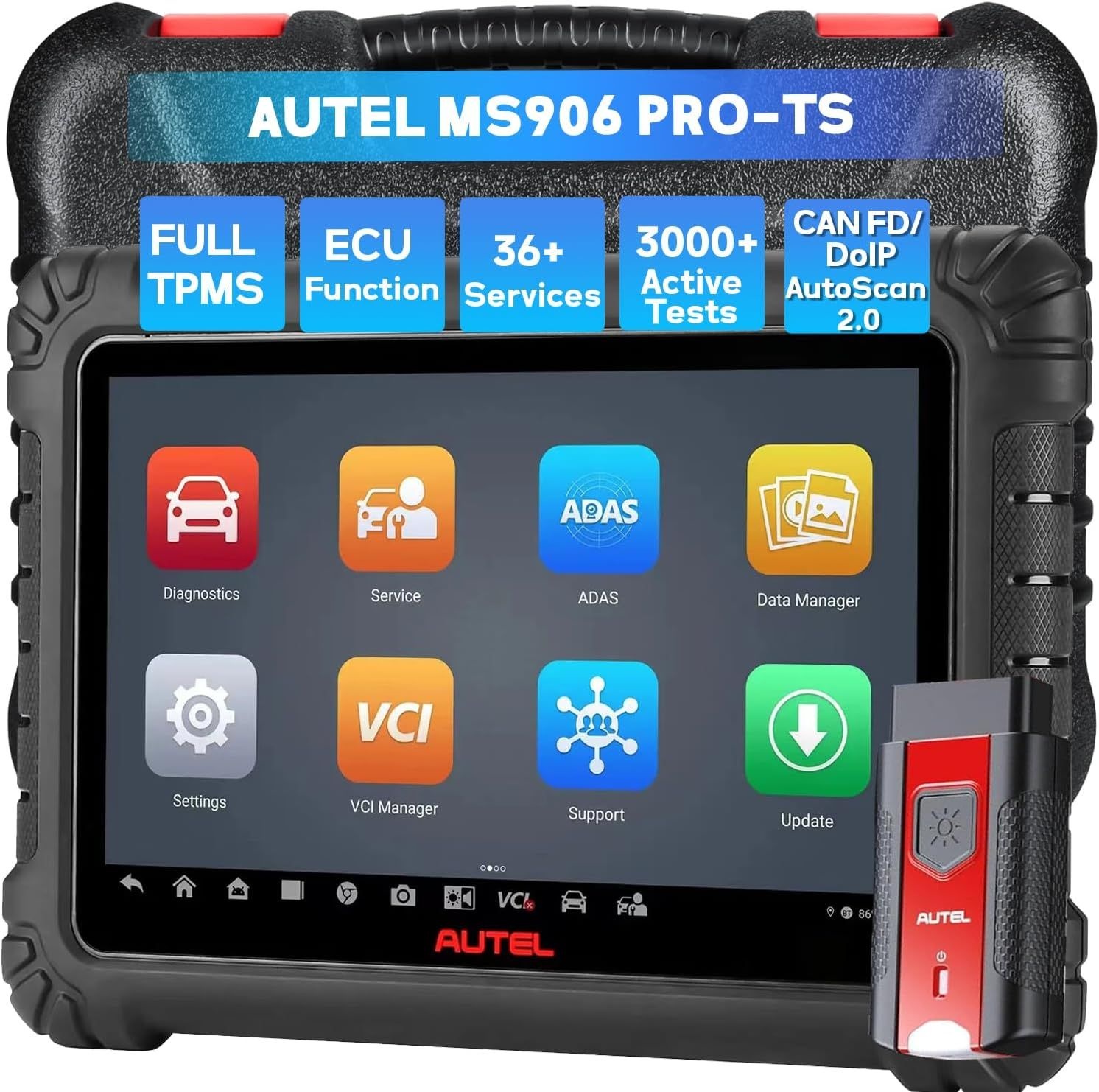 Autel MaxiSYS MS906 PRO-TS 스캐너, 최대 MS906MAX MS906Pro MP900TS MP900BT, 전체 TPMS 진단, 양방향 스캔 도구, ECU 코딩, 36개 이상