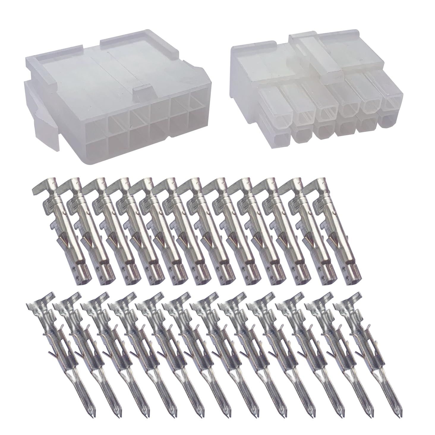 12핀 커넥터 키트, 12개의 회로 호환 Molex MLX 전원 커넥터, 핀와이어 산업 및 과학 분리 단자, 신뢰할 수 있고