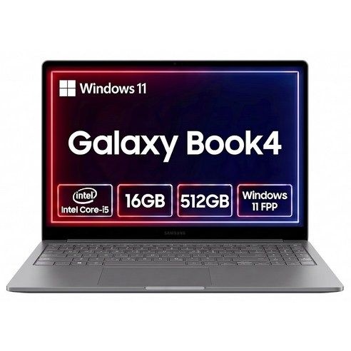 삼성 갤럭시북4 인텔i5 16G 15.6친치 NT750XGR-A51AG 업무용 학생용 인강용 가성비노트북, 그레이, 512GB, 16GB, WIN11 Home