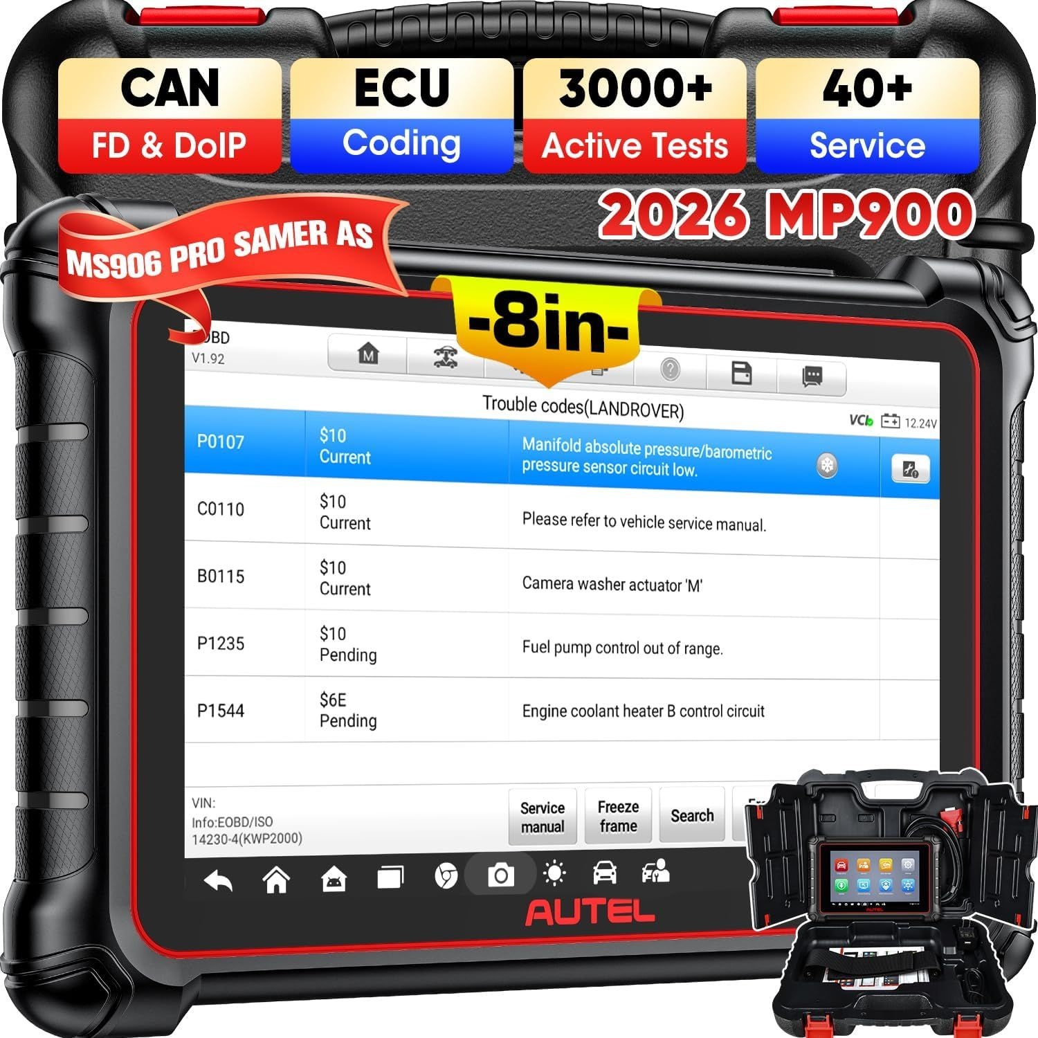 Autel MaxiPRO MP900 스캐너, 2026년형 MP808BT PRO MP808S MX900, ECU C0딩, MS906 MAX MP900BT와 동일, 양방향 진단 스캔 도구 3000+