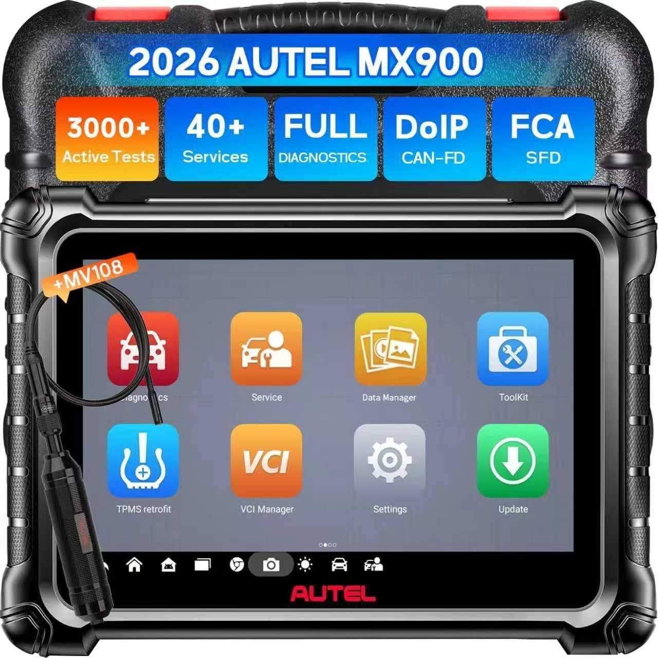MV108 양방향 OBD2 스캐너가 장착된 Autel MaxiCheck MX900의 MK808S MK808BT 안드로이드 11, 40+ 서비스 기능 8인치 전체 시스템