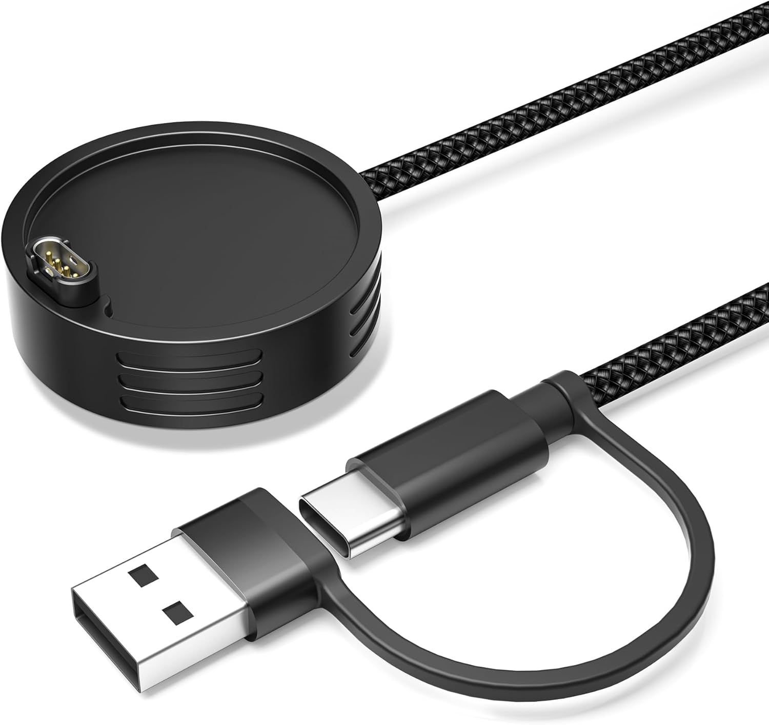 가민 워치 4FT용 엘레베이스 2-in-1 USB C 충전 케이블 도크, 페닉스 8 7S 6S용 타입 코드 교체, 포러너 570 265 165 170 70,