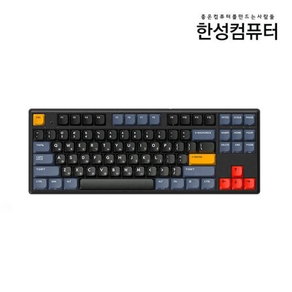 한성컴퓨터 유 무선.블루투스 무접점 미니키보드 GK893B PRO 동그리 8K Forcelink 래피드트리거 텐키리스 비너스네이비