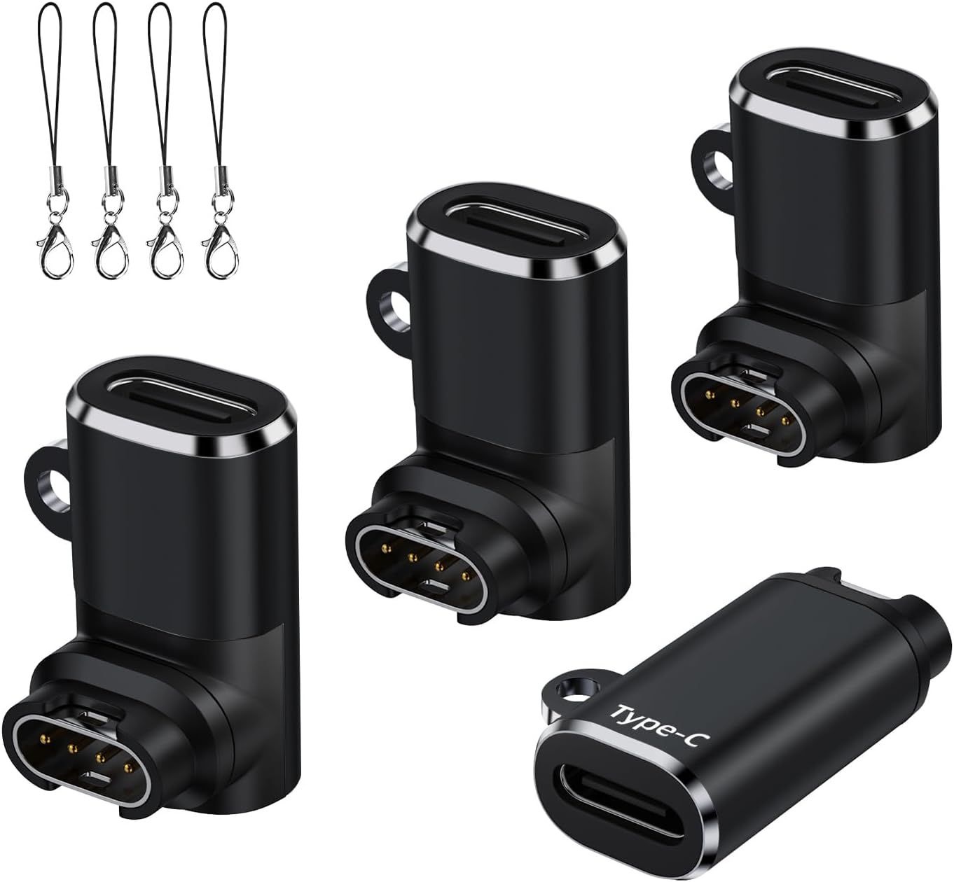 가민 스마트워치 4팩용 USB-C 충전 케이블 어댑터, Anker Vivoactive 6 5, Fenix 8 7 6, Venu 4 3 SQ X1, Forerunner 55 165 570 965 265 255,