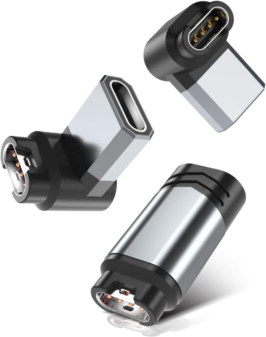 Itramax USB C 충전기 어댑터 - Garmin Watch 3Pack, Type 충전 케이블 컨버터 Fenix 8 E 7 S 7X 6 Pro, Forerunner 970 570 965 265 170 165 70,