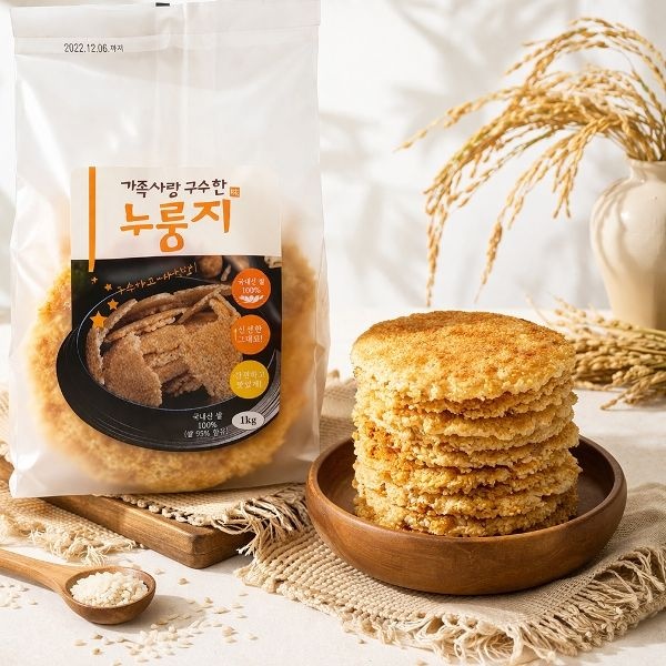 [맛도리] 구수한 가족사랑 누룽지 2kg (1kgX2개)