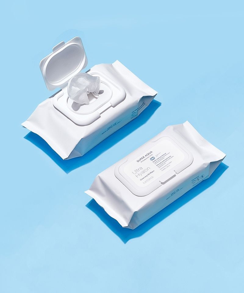 MISSHA 수퍼 아쿠아 울트라 히알론 클렌징 오일 티슈 대용량 70매362ml 4135567