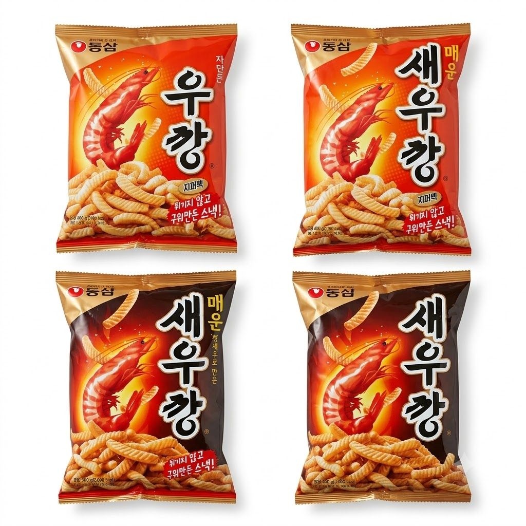 새우깡 400g 2봉 + 매운새우깡 400g 2봉 대용랑과자/노래방과자