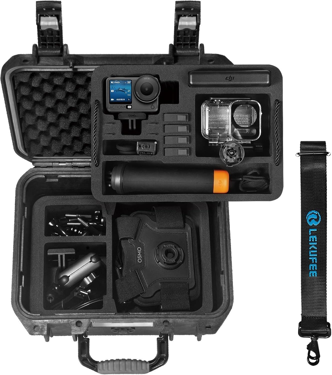 DJI 오스모 액션 6, 5 프로/4/3 카메라, 어드벤처 콤보, 스탠다드 콤보 및 기타 액세서리용 레쿠피 방수 하드