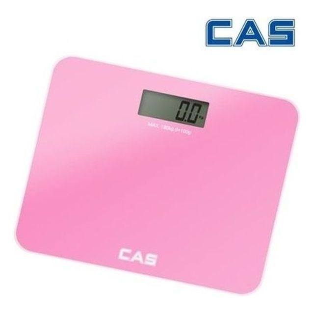 큐 CAS 디지털 체중계(핑크) 초슬림 자동전원