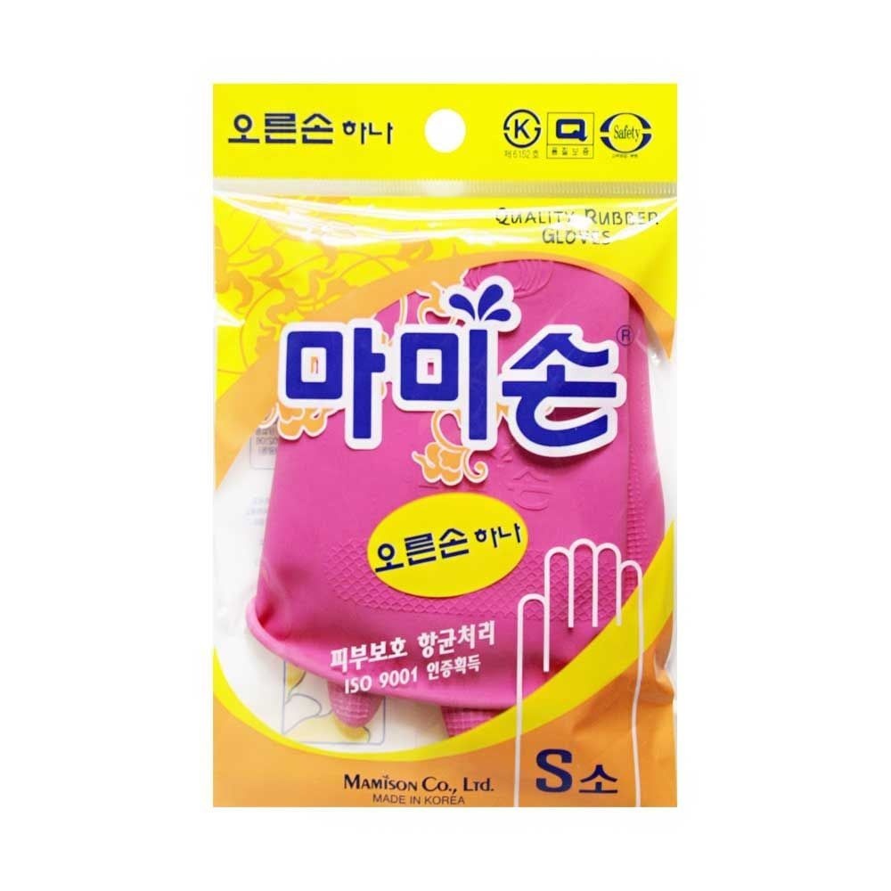 큐 마미손 고무장갑 오른손 하나 S(소)x10켤레