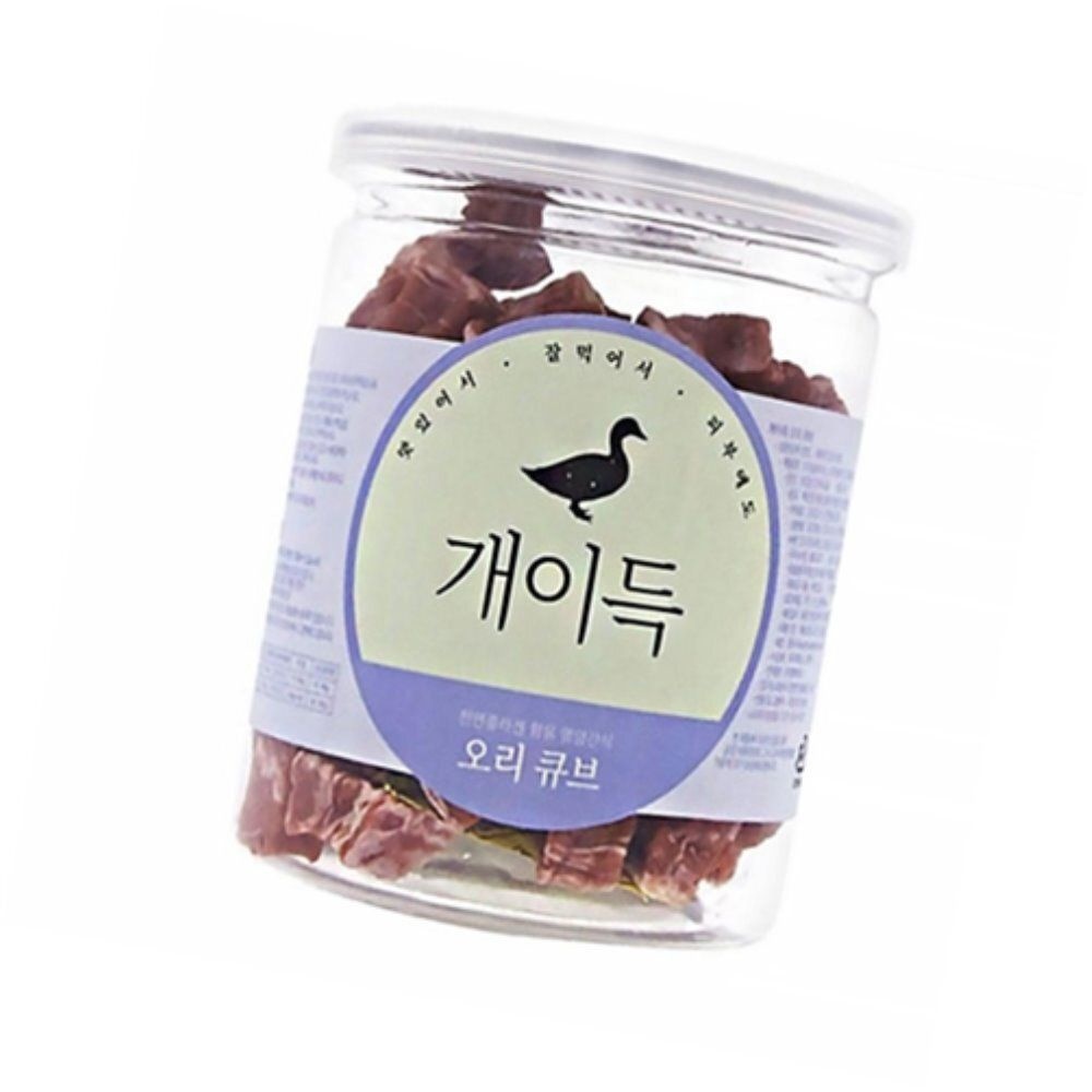 신라PICK 강아지큐브간식 개이득 오리 큐브 200G 2개월강아지간식 강아지트릿간식 비숑간식