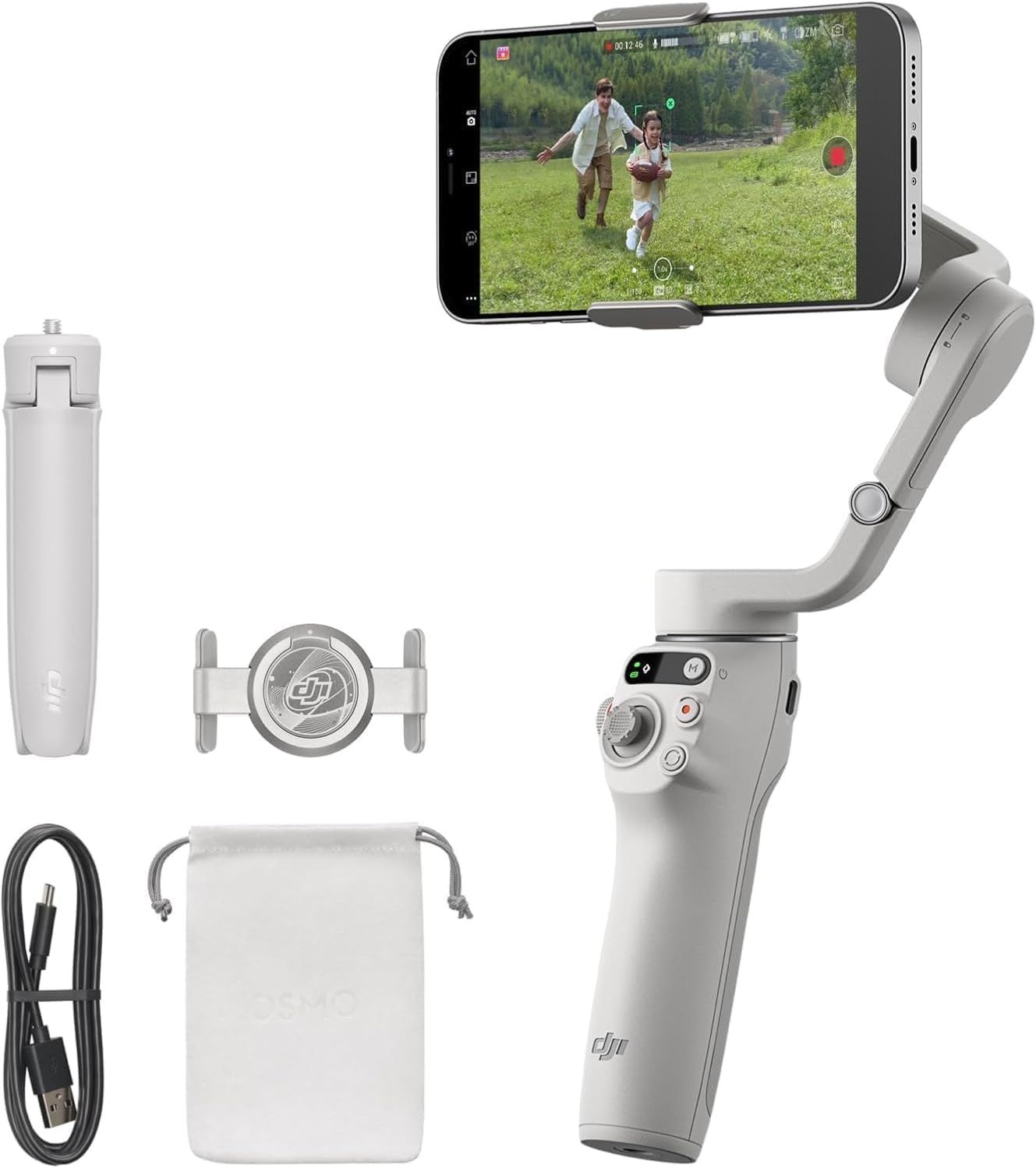 DJI 오스모 모바일 6, 3축 휴대폰 짐벌, 객체 추적, 내장 연장봉, 휴대용 및 접이식, 용 짐벌 스태빌라이저,