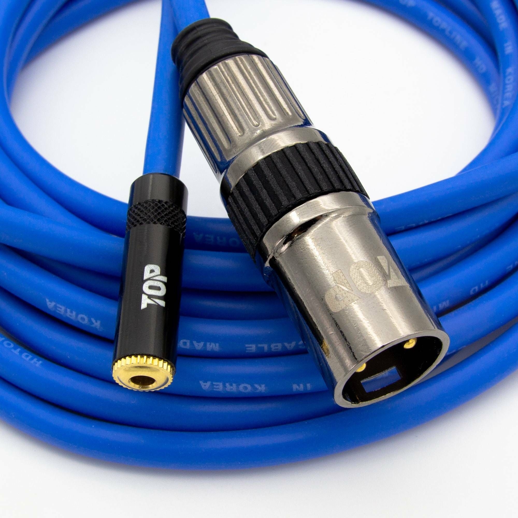 (현대Hmall) HDTOP 국산 3.5 스테레오 암 TO XLR 케이블 블루 50M HT-TP1469