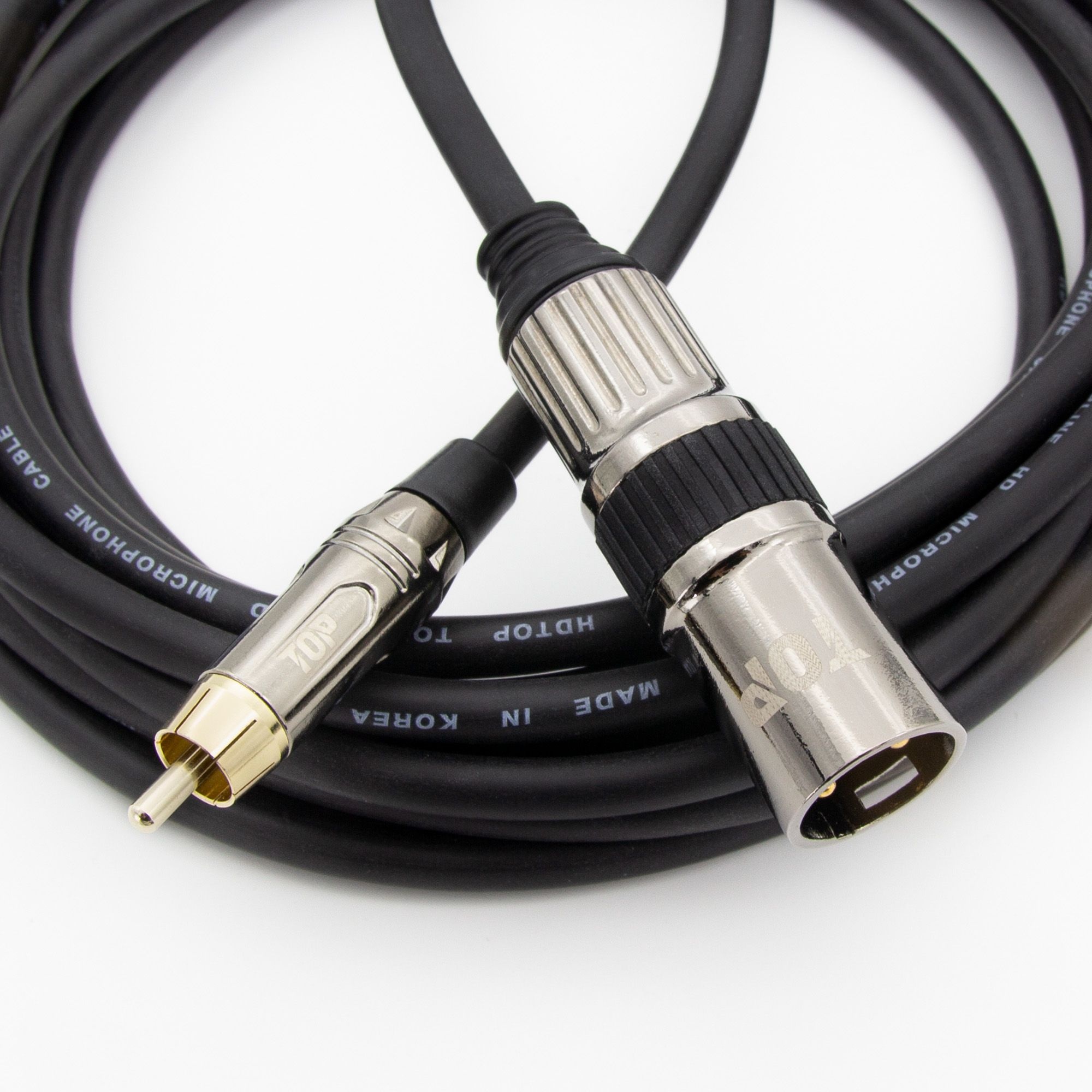 (현대Hmall) HDTOP 국산 메탈 RCA 수 TO XLR 수 케이블 블랙 10M HT-TP3168