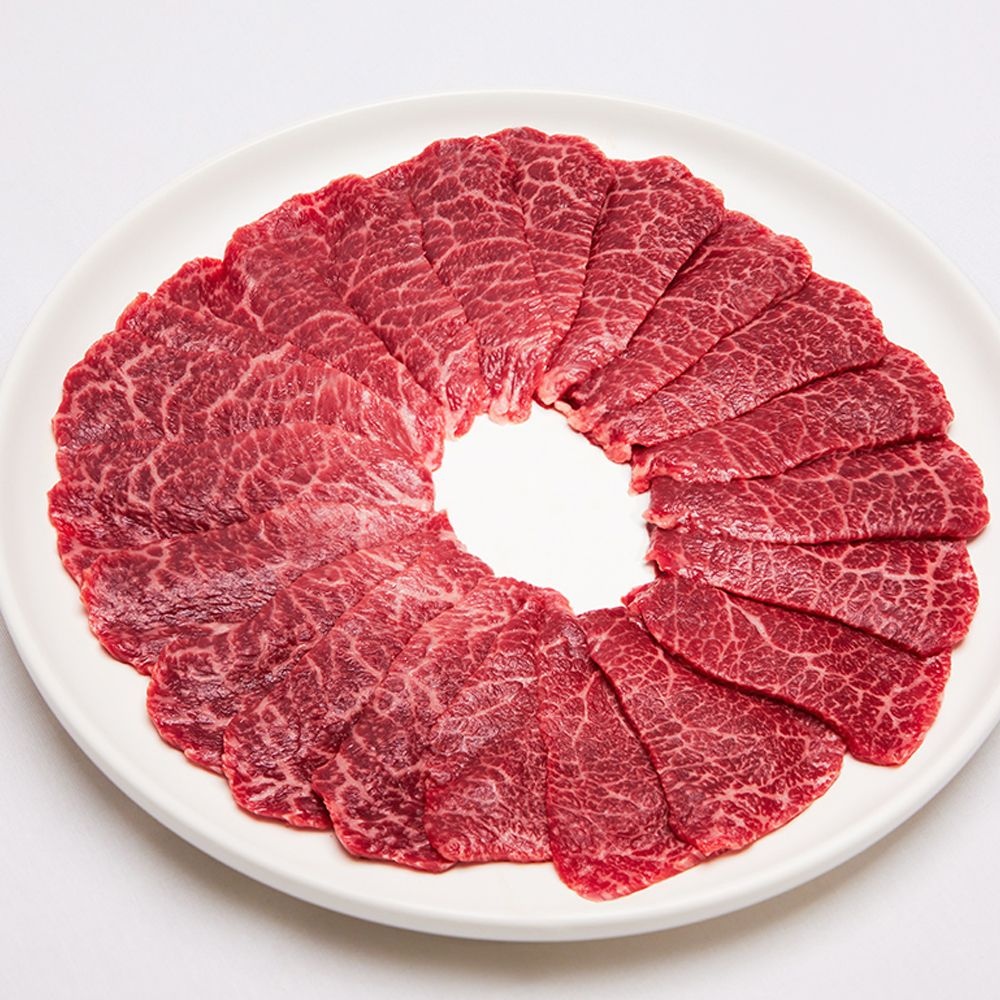 한우이츠 1++ 투뿔 마장동 육사시미 한우 뭉티기 소고기 생고기 쇠고기 우둔살 꾸리살 200g