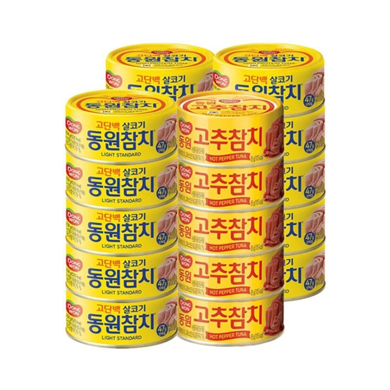 동원 라이트스탠다드 85g 15캔 + 고추참치 85g 5캔