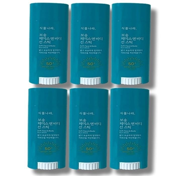 식물나라 산소수 페이스 앤 바디 보송 선스틱 30g 6개
