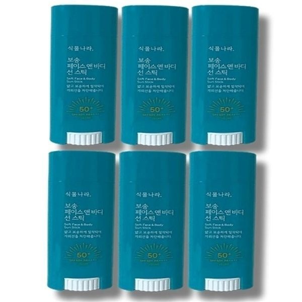 [뷰티나라] 식물나라 산소수 페이스 앤 바디 보송 선스틱 30g 6개