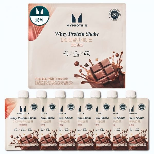 마이프로틴 웨이 단백질 쉐이크 코코 초코, 7개, 45g