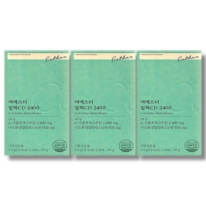 [보리담다] 여에스더 알파CD 2400 3.5g x 14포 3박스