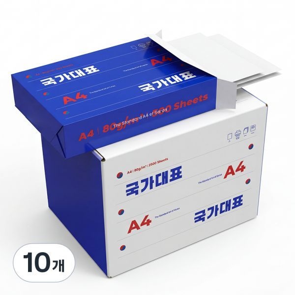 한국제지 국가대표 복사용지 80g, 5000매, A4