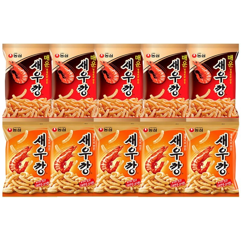 농심 새우깡 90g 5개？+？매운새우깡 90g 5개