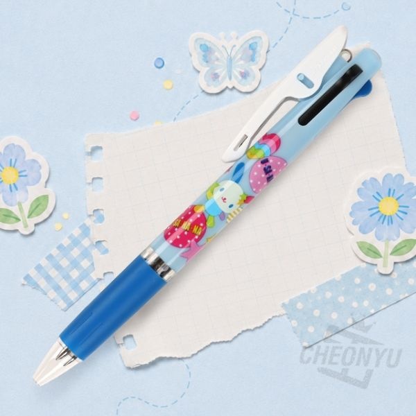 토끼 캐릭터 제트스트림 3색 0.5mm 멀티볼펜 학생 필기용