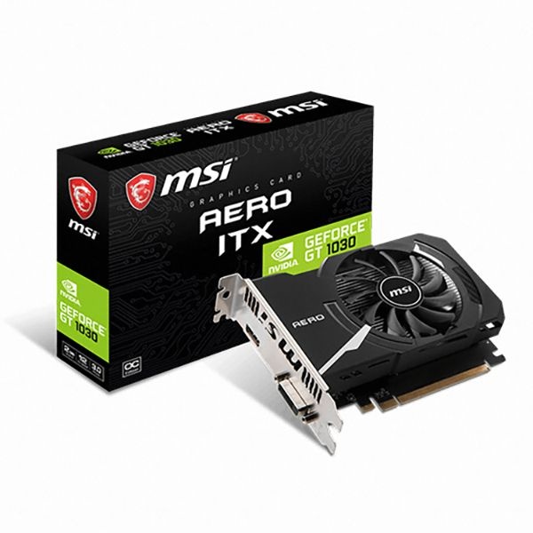 MSI 사무실 그래픽 카드 지포스 GT1030 에어로 4K 해상도 2GB 1P
