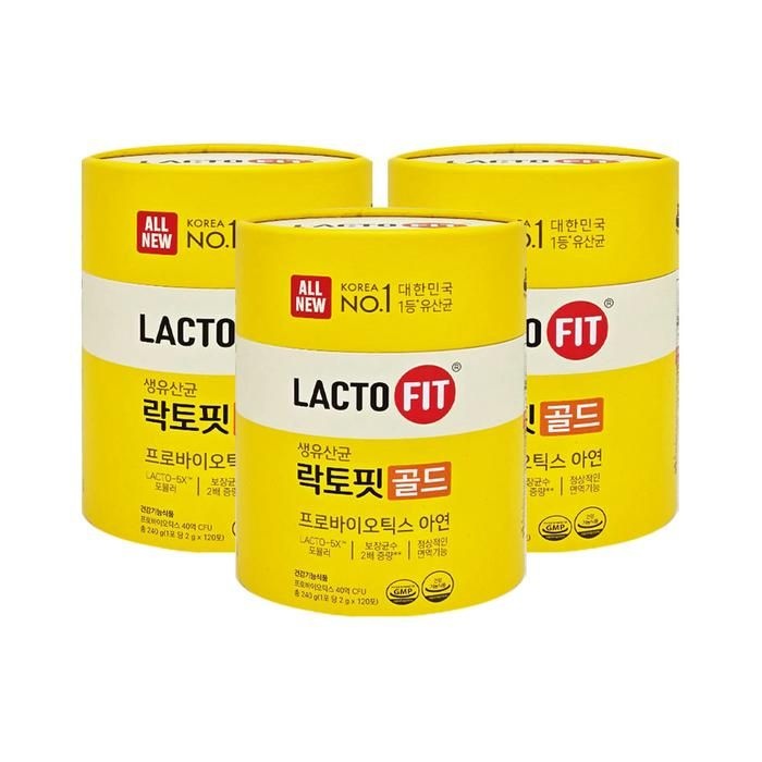 종근당건강 락토핏 생유산균 골드 2g 120포 3개/mjc