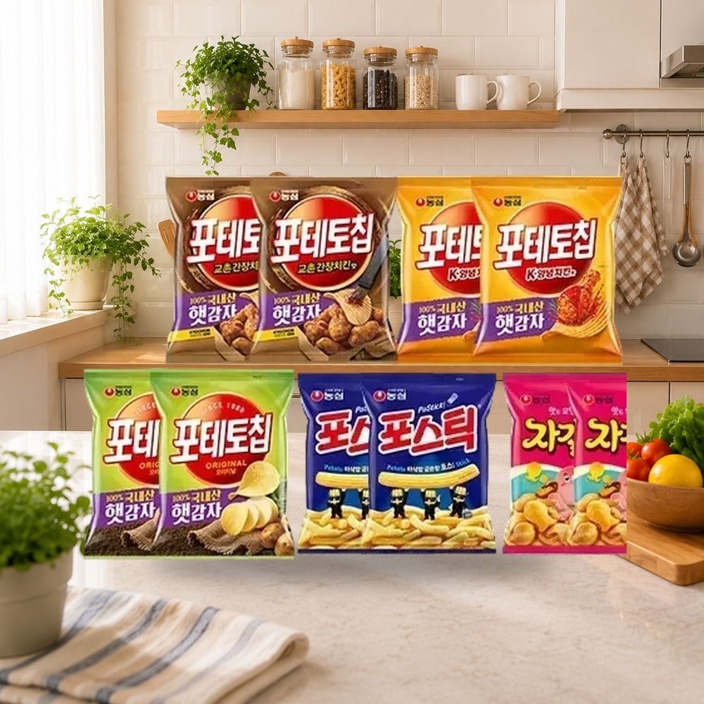 농심 농심 포테토칩 혼합1(포테토칩2,포테토칩교촌2,포테토칩K양념2,포스틱2,자갈치2)