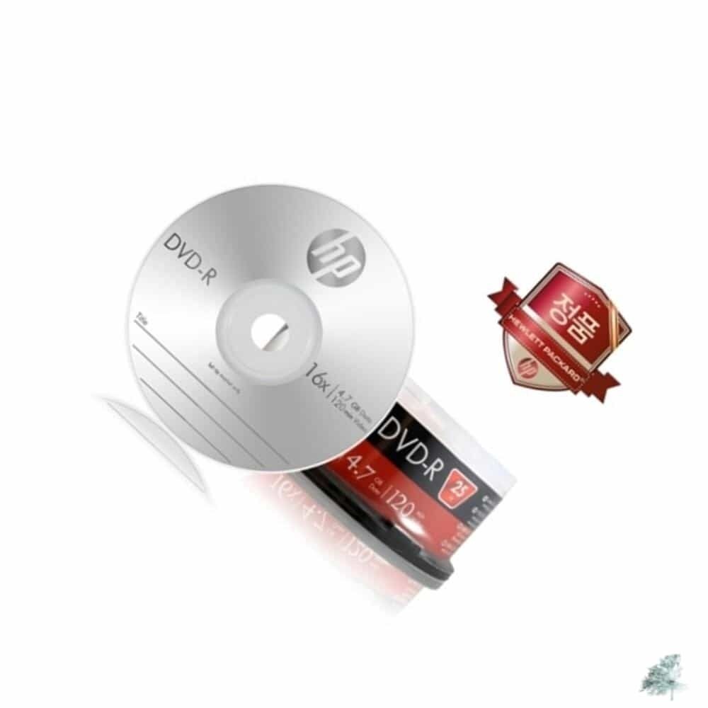 컬러웨이브OEM 캔캔토토 HP DVD-R 16X 25P벌크 4.7GB 120MIN 12개입 공미디어 데이터저장 전산소모품