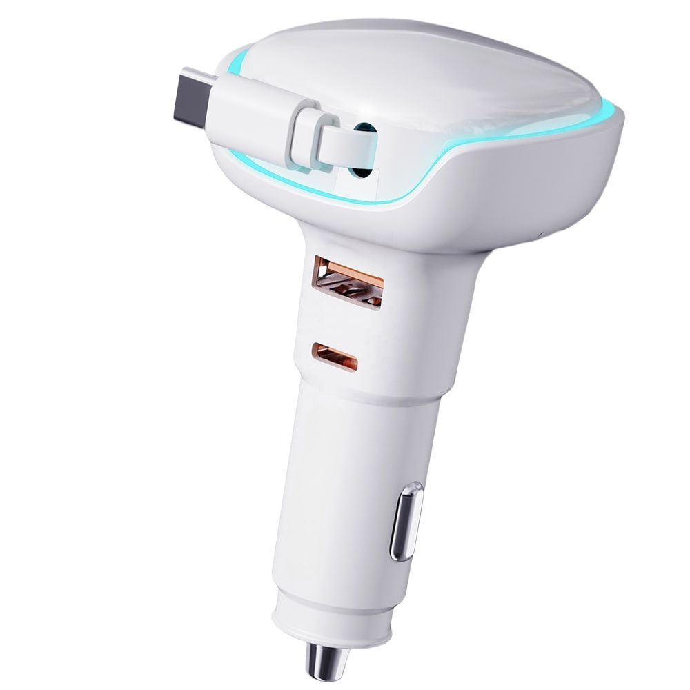 뉴클_ PD 3.0 50W 릴타입 차량용 고속 충전기 화이트