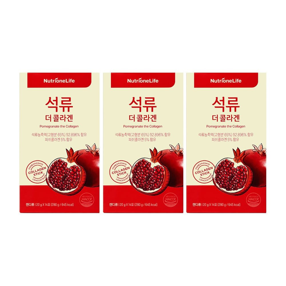 뉴트리원라이프 석류 더 콜라겐 20g x 14포 (리뉴얼) 3개 So