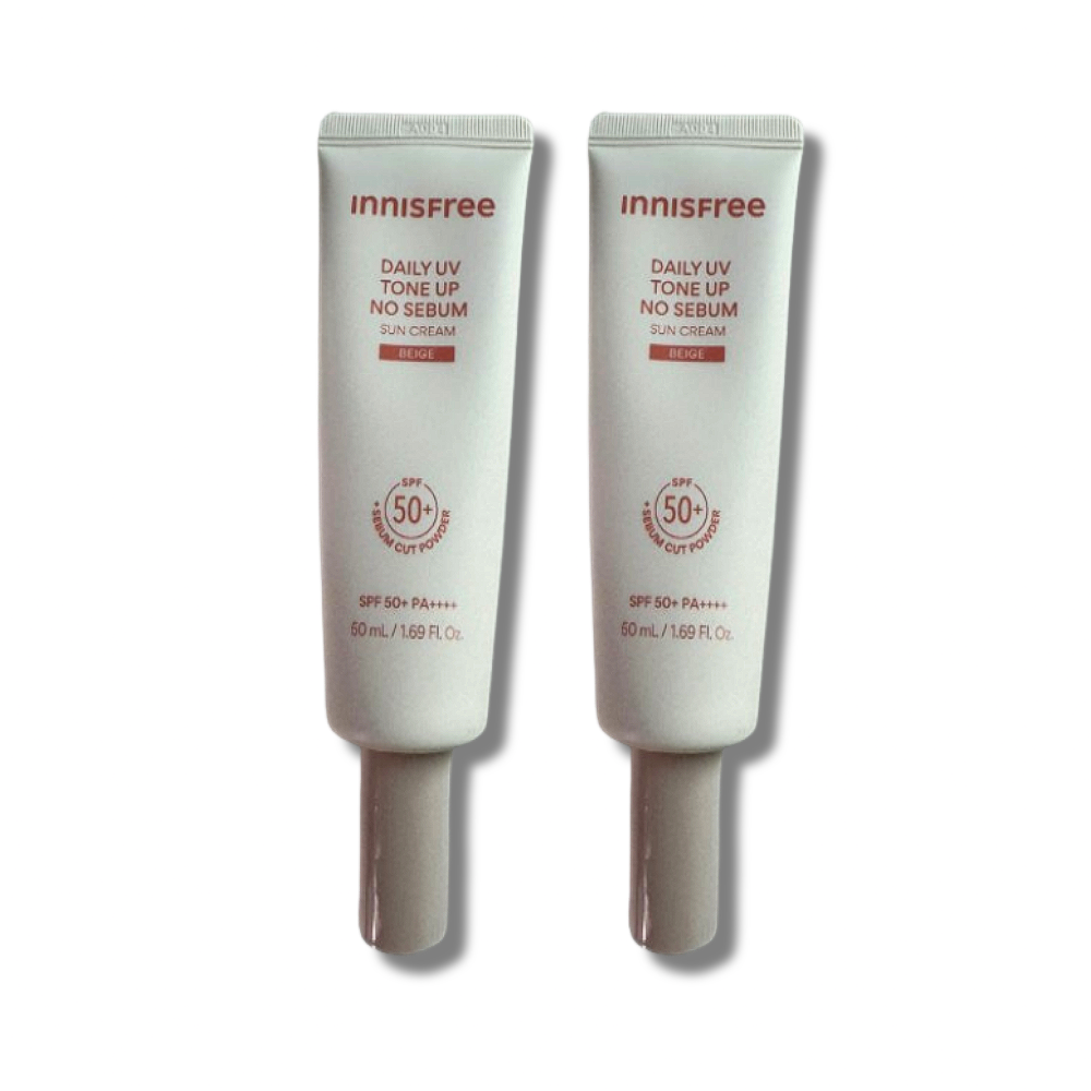 이니스프리 데일리 UV 톤업 노세범 선크림 베이지 50ml 2개