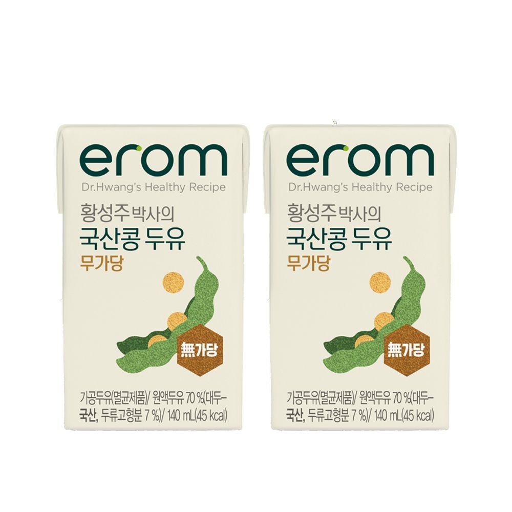황성주박사의 무가당 국산콩 두유 140ml 24팩